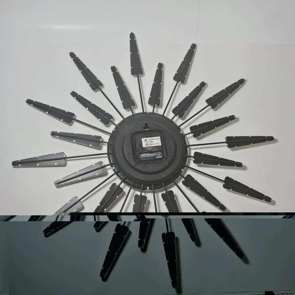 Mid Century Modern Style Starburst Wall Clock - Picture 6 of 10